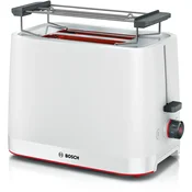 Bosch TAT3M121 Toster, Za 2 kriške hleba, Beli