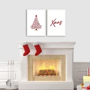 Wallxpert 2PBCTNOEL 03 Dekorativne slike
