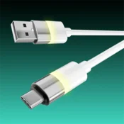 Kabl AVAX CB312 Glowy / USB-A to USB-C / 18W / 1 m / White