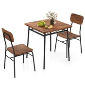 Northix Jedilni set za majhne prostore z mizo 70x70 cm in dvema stoloma