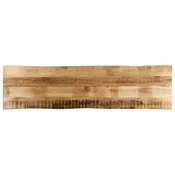 Vidaxl Mizna plošča z naravnim robom 180x40x3,8cm trden robusten mango
