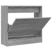 Vidaxl Omarica za čevlje siva sonoma 60x21x57 cm inženirski les