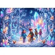 BlueBird - Puzzle Čarobna noč v gozdu - 200 kosov