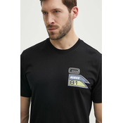 Pamucna majica Guess OZRIC za muškarce, boja: crna, s tiskom, Z4GI16 I3Z14