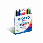 GIOTTO Cera voštane bojice, zaobljena vrh, 12 boja 281200