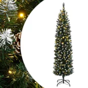 Umjetno tanko božicno drvce s 300 LED žarulja 210 cm