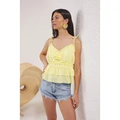 Trendyol Milla Ženska bluza Tbess25Bz00005, Žuta