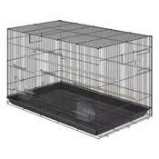 VEVOR Kletka za ptice 299x181x179 in kovinski premični stalak