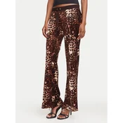 Juicy Couture Spodnji del trenirke Caisa JCWBJ226339 Rjava Flare Fit