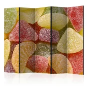 artgeist Paravan Tasty Fruit Jellies I, 5-Delni, Dvostranski