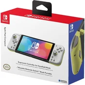 Hori Split Pad Compact Light Grey Yellow (SWITCH)