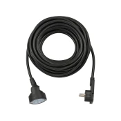 Brennenstuhl Short Extension Cable With Angled Flat Plug 10m black 1168980010