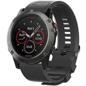 Pašček Tactical 668 silikonski pašček za Garmin Fenix 5X/6X/7X QuickFit 26mm črn (GM 1810 0 5)