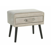 Nočna omarica Berwyn 301 (Beige) Beige, 46x50x35cm, Eko usnje