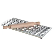 Classic Ravioli mould, 36 compartments, with rolling pin, Titania -