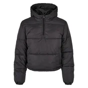 Womens Puffer Pull Over Black Jacket