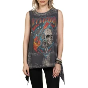 TOP moška - GLOBAL ROCK EYELET - AFFLICTION - AW26391-CATA