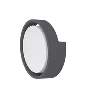 Braytron Zidna baštenska svetiljka BRY-D-OKRUGLA-SIVA-12W-6500K-IP65
