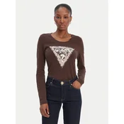 Guess Bluza W6RI33 J1314 Rjava Regular Fit
