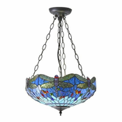 Endon 64075 - Luster na lancu Tiffany DRAGONFLY 3xE27/60W/230V precnik 41 cm