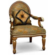 Casa Padrino luxury baroque living room armchair brown/gold - Made in Italy