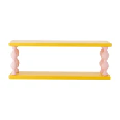 Stenska polica Bloomingville Bibiola 60 x 21,5 x 17 cm rumena barva