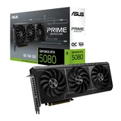 ASUS graficka kartica NVIDIA GeForce RTX 5080 OC Edition 16 GB GDDR7 (PRIME-RTX5080-O16G) VGA, PCIe 5.0, 1x HDMI 2.1b, 3x DisplayPort 2.1b