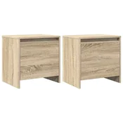 Vidaxl Nočna omarica 2 kosa sonoma hrast 45x34x44,5 cm iverna plošča