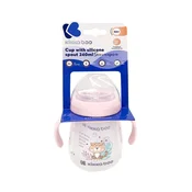 KikkaBoo Šolja sa silikonskim piskom Savanna 240ml Pink (KKB31061)
