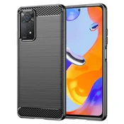 TPU gel ovitek Brushed Carbon za Xiaomi Redmi Note 11 Pro 4G/11 Pro 5G - črn
