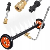shumee Rosfix Sulica za pranje podvozja na kolesih s 1/4 hitrim priključkom - 7 lukenj za šobe + Sulica / adapter (1/4QRC-Karcher K) Bajonet za priklop pribora