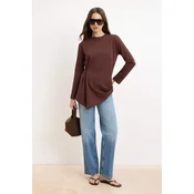 Trendyol Modest Ženska bluza Tctss26Uk00007, Smeda