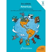 LEDEUIL:AMERICAS 9 piecs +Online-Audio flute,percussion et piano ou accomp.audio