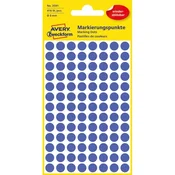 Avery Zweckform okrogle markirne etikete 3591, fi 8 mm, modre, odstranljive