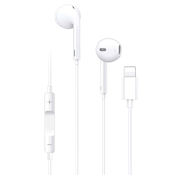 Yesido - Stereo slušalke (YH-20) - Lightning priključek z mikrofonom 120 cm - Bele