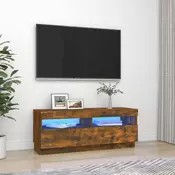 TV ormaric s LED svjetlima boja dimljenog hrasta 100x35x40 cm