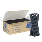NEW BIO okolju prijazne papirnate slamice PAPIRNE SLOMICE 6/150mm - črne 650 kosov.