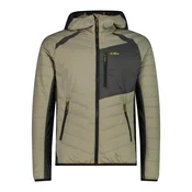 CMP MAN JACKET HYBRID FIX HOOD, moška pohodna jakna, zelena 36Z5007