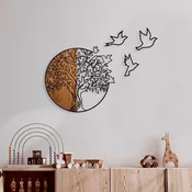Atelier Del Sofa Zidna dekoracija Tree And Birds 2, Crna