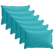 vidaXL Prevleka za blazino 6 kos HOUTEN Turkizna 50 x 80 cm Poliester
