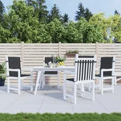 vidaXL Blazine za vrtne stole 4 kosi črne 100x50x3 cm oxford tkanina