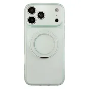 FreakinGood Silikonski ovitek za iPhone 17 Pro Max z vrtljivim stojalom (zelena)
