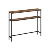 Songmics Konsolna miza 20x100x80 cm rjava