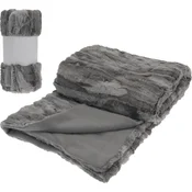 HOMESTYLING Mikroplišna odeja 130 x 150 cm, siva