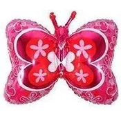 Grabo Folija balon z motivom metulja, rdeč, 21, 1 kos.