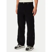 Karl Lagerfeld Jeans Hlače iz tkanine B3M10017 Črna Relaxed Fit