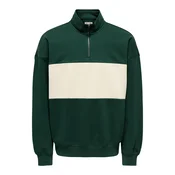 Only & Sons Majica ONSCERES temno zelena / volneno bela