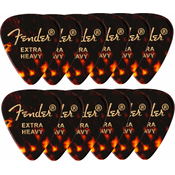 Fender 351 Shape Classic Picks Extra Heavy Tortoise Shell 12 Pack