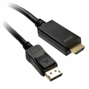 InLine DisplayPort zu HDMI Konverter Kabel, 4K/60Hz, schwarz - 5m 17185I