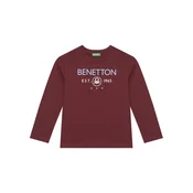 United Colors Of Benetton Bluza 3I1XC10Q3 Bordo rdeča Regular Fit